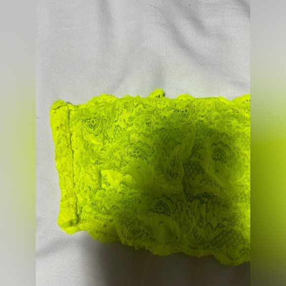 Neon yellow lace bandeau top - Picture 2 of 5